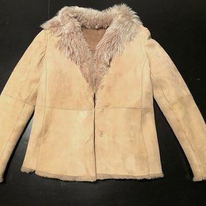 Tahari shearling coat